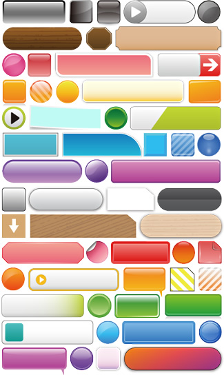 ボタングラフィックス ロイヤリティーフリー ウェブデザイン素材集